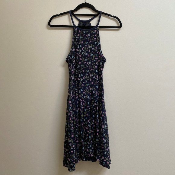 Abercrombie & Fitch Mesh Floral Print Skater Dress S - Picture 1 of 6